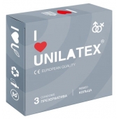 Презервативы с рёбрами Unilatex Ribbed - 3 шт. - Unilatex - купить с доставкой в Орехово-Зуево