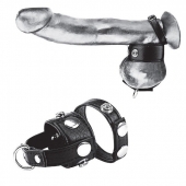 Утяжка для мошонки и пениса Cock Ring With 1  Ball Stretcher And Optional Weight Ring - BlueLine - купить с доставкой в Орехово-Зуево