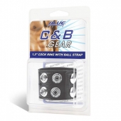 Ремень на член и мошонку 1.5  Cock Ring With Ball Strap - BlueLine - купить с доставкой в Орехово-Зуево