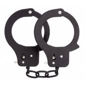 Чёрные наручники из листового металла BONDX METAL CUFFS BLACK - Dream Toys - купить с доставкой в Орехово-Зуево