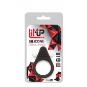 Чёрное эрекционное кольцо LIT-UP SILICONE STIMU RING 1 BLACK - Dream Toys - в Орехово-Зуево купить с доставкой