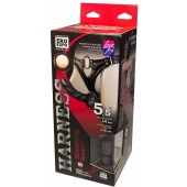 Пояс харнесс премиум класса WOMAN SIMPLEX(S) с 3 черными насадками - LOVETOY (А-Полимер) - купить с доставкой в Орехово-Зуево