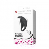 Чёрное эрекционное кольцо с вибрацией Rabbit Vibrator - Baile - в Орехово-Зуево купить с доставкой