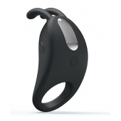 Чёрное эрекционное кольцо с вибрацией Rabbit Vibrator - Baile - в Орехово-Зуево купить с доставкой