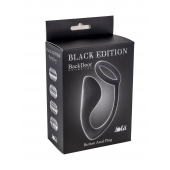 Чёрное эрекционное кольцо с анальной пробкой Button Anal Plug - Lola Games - в Орехово-Зуево купить с доставкой