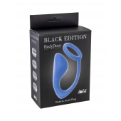 Синее эрекционное кольцо с анальной пробкой Button Anal Plug - Lola Games - в Орехово-Зуево купить с доставкой