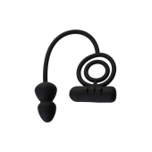Чёрное эрекционное кольцо с вибропулькой и анальным хвостом - Erotist Adult Toys - в Орехово-Зуево купить с доставкой