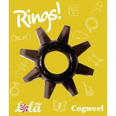 Чёрное эрекционное кольцо Rings Cogweel - Lola Games - в Орехово-Зуево купить с доставкой