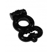 Чёрное эрекционное кольцо Rings Treadle с подхватом - Lola Games - в Орехово-Зуево купить с доставкой