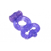 Фиолетовое эрекционное кольцо Rings Treadle с подхватом - Lola Games - в Орехово-Зуево купить с доставкой