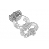 Прозрачное эрекционное кольцо Rings Treadle с подхватом - Lola Games - в Орехово-Зуево купить с доставкой