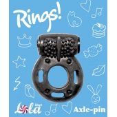 Черное эрекционное кольцо с вибрацией Rings Axle-pin - Lola Games - в Орехово-Зуево купить с доставкой