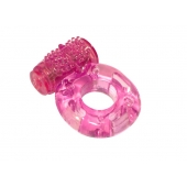 Розовое эрекционное кольцо с вибрацией Rings Axle-pin - Lola Games - в Орехово-Зуево купить с доставкой