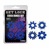 Набор из 4 синих колец Get Lock - Chisa - в Орехово-Зуево купить с доставкой