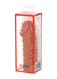 Телесная насадка на фаллос с имитацией шипов KOKOS Extreme Sleeve 07 - 14,7 см. - KOKOS - в Орехово-Зуево купить с доставкой