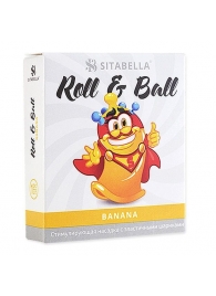 Стимулирующий презерватив-насадка Roll   Ball Banana - Sitabella - купить с доставкой в Орехово-Зуево