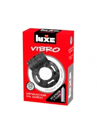 Чёрное эрекционное виброкольцо Luxe VIBRO  Африканский Эль Дьябло  + презерватив - Luxe - в Орехово-Зуево купить с доставкой
