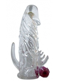 Закрытая прозрачная вибронасадка на пенис Crystal Sleeve Vibe - Erowoman-Eroman - в Орехово-Зуево купить с доставкой