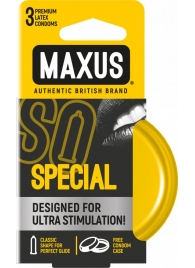 Презервативы с точками и рёбрами в железном кейсе MAXUS Special - 3 шт. - Maxus - купить с доставкой в Орехово-Зуево