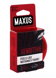 Ультратонкие презервативы в железном кейсе MAXUS Sensitive - 3 шт. - Maxus - купить с доставкой в Орехово-Зуево