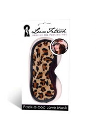 Леопардовая маска на глаза Peek-a-Boo - Lux Fetish - купить с доставкой в Орехово-Зуево