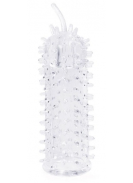 Закрытая рельефная насадка Crystal sleeve с усиками - 12 см. - Erowoman-Eroman - в Орехово-Зуево купить с доставкой
