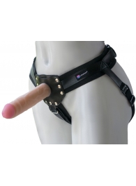 Черный пояс-трусики с двумя насадками  Экзотик-Linda  - 15,5 и 10,5 см. - LOVETOY (А-Полимер) - купить с доставкой в Орехово-Зуево