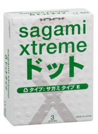 Презервативы Sagami Xtreme SUPER DOTS с точками - 3 шт. - Sagami - купить с доставкой в Орехово-Зуево