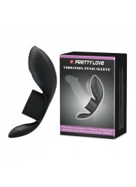 Черное кольцо на пенис с вибрацией Vibration Penis Sleeve - Baile - в Орехово-Зуево купить с доставкой