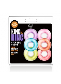 Набор из 6 эрекционных колец King of the Ring - Blush Novelties - в Орехово-Зуево купить с доставкой