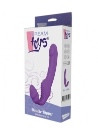 Фиолетовый безремневой вибрострапон DOUBLE DIPPER - Dream Toys - купить с доставкой в Орехово-Зуево