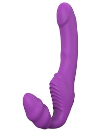 Фиолетовый безремневой вибрострапон DOUBLE DIPPER - Dream Toys - купить с доставкой в Орехово-Зуево