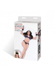 Чёрные манжеты для фиксации на кровати Bondage Bed Strap - Lux Fetish - купить с доставкой в Орехово-Зуево