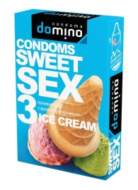 Презервативы для орального секса DOMINO Sweet Sex с ароматом мороженого - 3 шт. - Domino - купить с доставкой в Орехово-Зуево