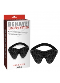 Черная маска на глаза Behave - Chisa - купить с доставкой в Орехово-Зуево