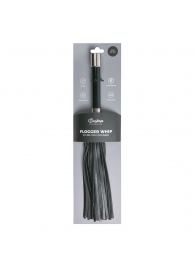 Черная плеть Easytoys Flogger With Metal Grip - 38 см. - Easy toys - купить с доставкой в Орехово-Зуево