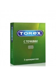 Текстурированные презервативы Torex  С точками  - 3 шт. - Torex - купить с доставкой в Орехово-Зуево