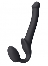 Черный безремневой страпон Silicone Bendable Strap-On S - Strap-on-me - купить с доставкой в Орехово-Зуево