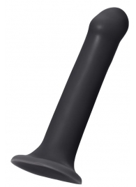 Черный фаллос на присоске Silicone Bendable Dildo XL - 20 см. - Strap-on-me - купить с доставкой в Орехово-Зуево