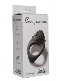Черное эрекционное виброкольцо Pure Passion Midnight - Lola Games - в Орехово-Зуево купить с доставкой