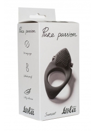 Черное эрекционное виброкольцо Pure Passion Sunset - Lola Games - в Орехово-Зуево купить с доставкой