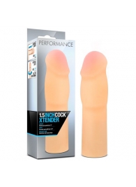 Телесная насадка-удлинитель на пенис PERFORMANCE 1.5INCH COCK XTENDER - 16 см. - Blush Novelties - в Орехово-Зуево купить с доставкой