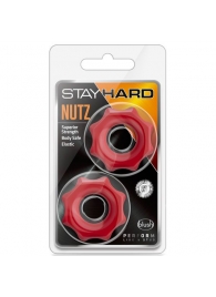 Набор из 2 красных фигурных эрекционных колец NUTZ - Blush Novelties - в Орехово-Зуево купить с доставкой