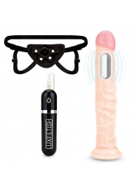 Регулируемые трусики с вибрирующей насадкой - 21 см. - Lux Fetish - купить с доставкой в Орехово-Зуево