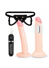 Регулируемые трусики с 2 насадками - 16 и 15 см. - Lux Fetish - купить с доставкой в Орехово-Зуево