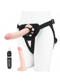 Регулируемые трусики с 2 насадками - 16 и 15 см. - Lux Fetish - купить с доставкой в Орехово-Зуево