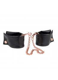 Черные мягкие наручники Entice French Cuffs с цепью - California Exotic Novelties - купить с доставкой в Орехово-Зуево