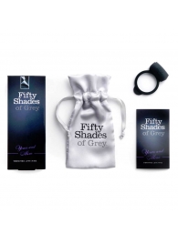 Темно-серое эрекционное кольцо Vibrating Love Ring с вибрацией - Fifty Shades of Grey - в Орехово-Зуево купить с доставкой