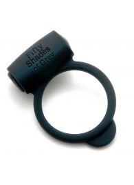 Темно-серое эрекционное кольцо Vibrating Love Ring с вибрацией - Fifty Shades of Grey - в Орехово-Зуево купить с доставкой