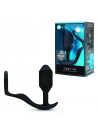 Черное эрекционное кольцо с анальным плагом Snug   Tug - b-Vibe - в Орехово-Зуево купить с доставкой